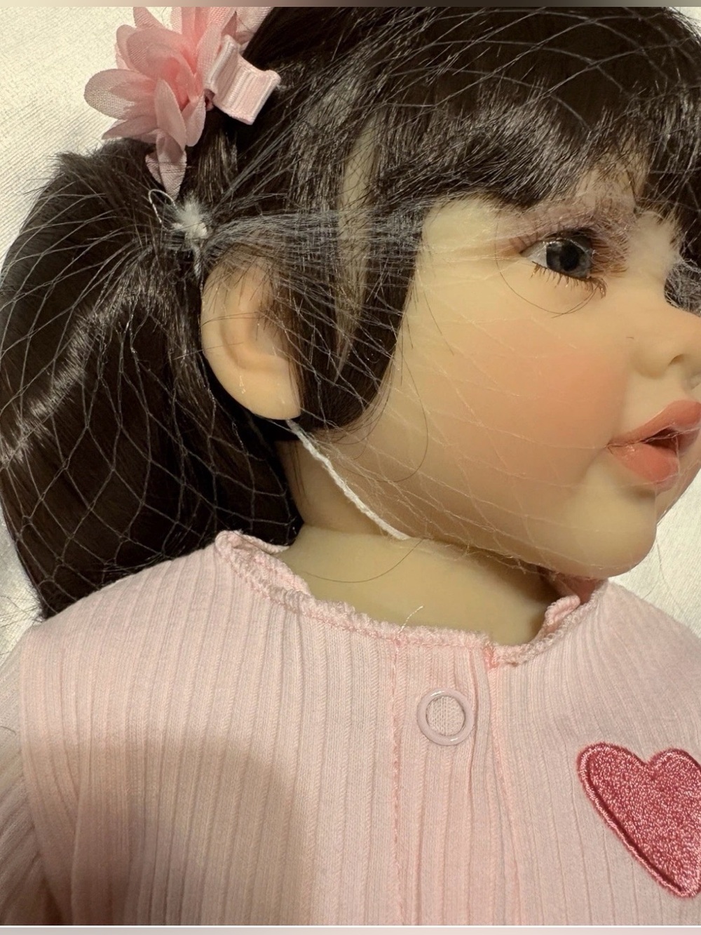 Reborn Beautiful Toddler 22” Girl Long Brown Hair - Picture 5 of 13